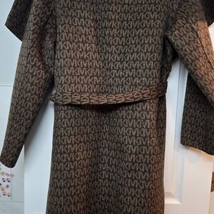 Stylish Brown Patterned Women's Coat